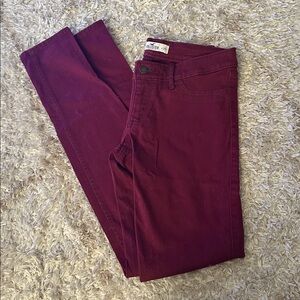 Hollister Burgundy Skinny Jeans